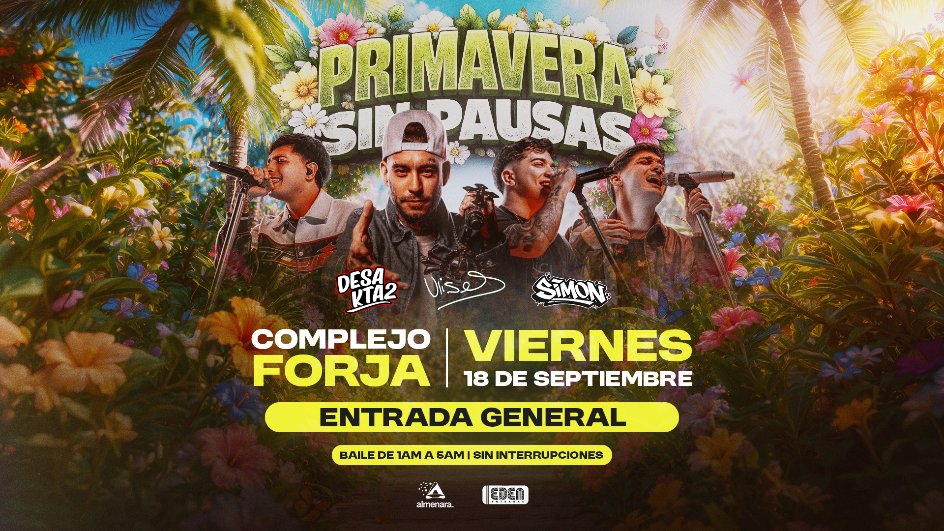 GENERAL – PRIVAMERA SIN PAUSAS – VIERNES 18/09 FORJA EARLY