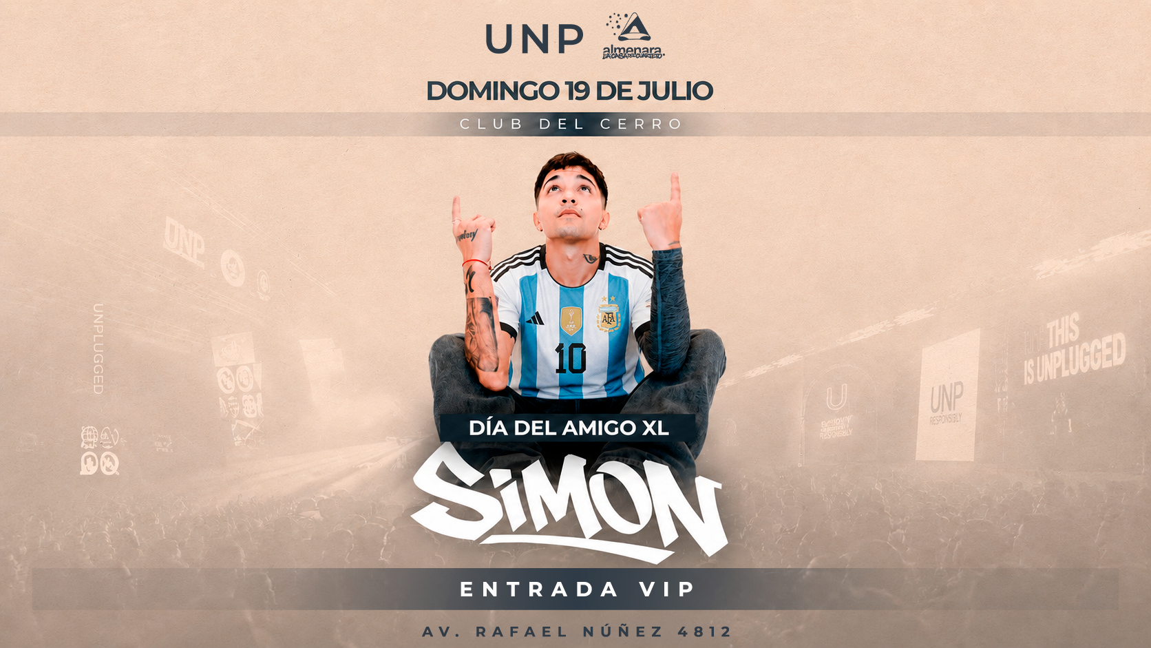 ENTRADA VIP – SIMON AGUIRRE – 19/07 – ¡UNP – CLUB DEL CERRO!